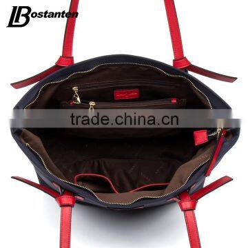 Custom 600d Polyester Canvas Tote Bag Shoulder Bag Leather Handle Wholesale photo-6