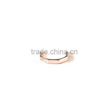 Competitive price rose gold simple design italian style rings jewellery rings