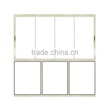 1.4mm aluminium hollow sliding standard bathroom window size