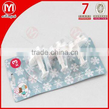 3pcs Snowflake Shape Plastic Cookie Moulds/Cutter photo-3