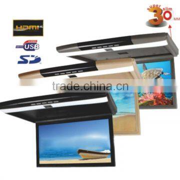 Private 15.4 inch flip down ceiling TV Car monitor