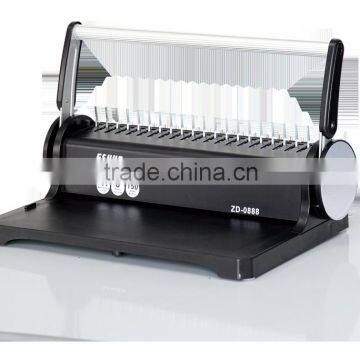 Paper punching and binding booklet making machine