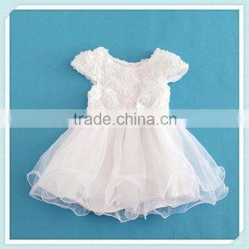 Children Rose Flower Girls Princess Dresses Baby Birthday Party Wedding Dresses Kids Summer Fashion Dress For Birthday