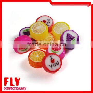 Handmade Custom Pattern Individual Packed Fruit Flavored Hard Candy