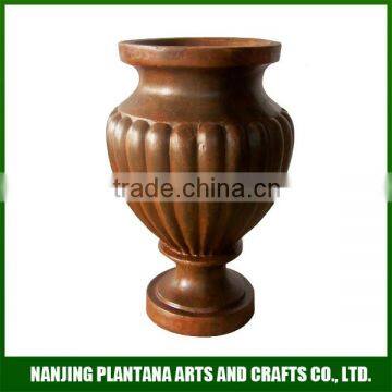 Not coated fiberglass vase elegant flower pot for garden use