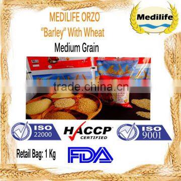 WholeSale Orzo Barley 100% Durum Wheat semolina flour. Ultra Premium quality Orzo Barley. WholeSale Orzo Medium Grain Bag 1Kg.