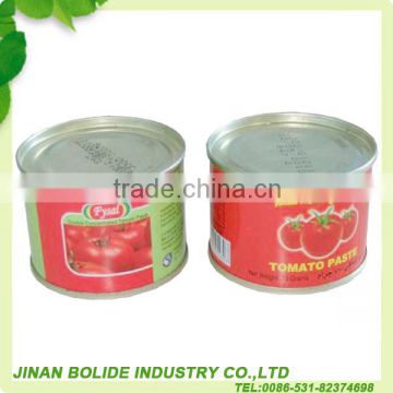 canned tomato paste in round tin