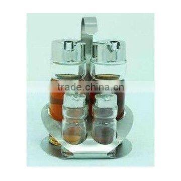 5 pcs oil and vinegar bottle set with stand