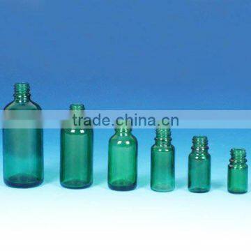 10ml green boston body glass essential oil empty bottle with dropper