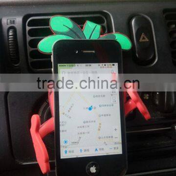 2017 Promotional Items Flexible Vegetable Silicone Mobile Phone Holder for Car Air Condition From Dongguan Factory