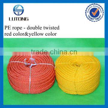 6mm pe rope red &yellow colour