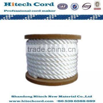 white color 3 strands Twisted nylon rope