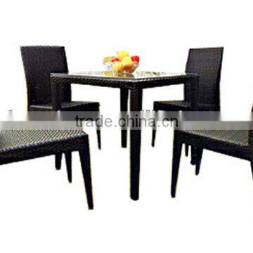 outdoor garden aluminum rattan table and chair