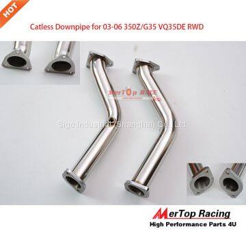MerTop SS Exhaust Cat-Delete Downpipe Test Pipe for 03-06 350Z/G35 VQ35DE RWD (Fits: 350Z) photo-2