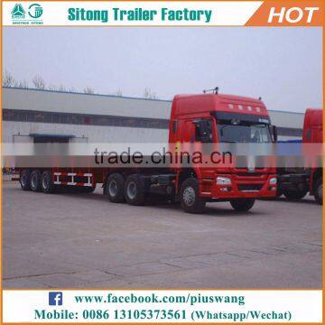 High Quality Customized Container Semi-trailer 20ft 40ft 3 Axle Gooseneck Flatbed Trailer photo-2