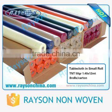 Hot Sale in German 1.4m x 1.4/2.4/7m, 1.5m x 1.5m Party Disposable Non Woven Fabric Tablecloth in Roll