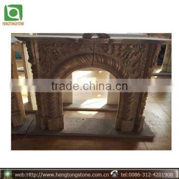 HT-J-BL007 Fireplace in Marble ,white Marble Fireplace photo-2