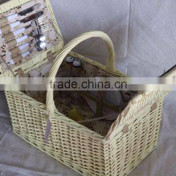 wholesale White wicker picnic basket for sale