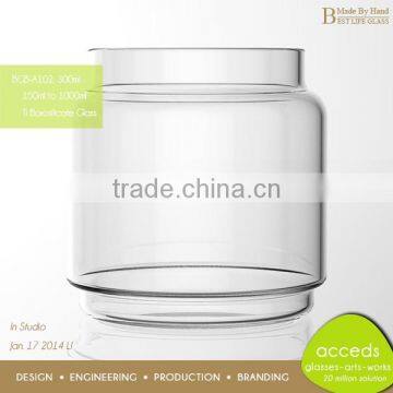 Custom Made Pyrex Glass Thermal Cheap Mason Jar With Handles photo-3