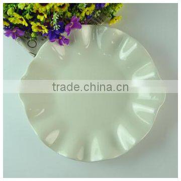 New Design Restaurant Ceramic Salad Plate Wholesale White Porcelain Round Plate photo-2