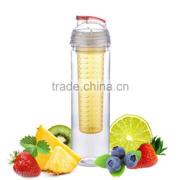 Water Bottle Fruit Infuser FDA Approved Bpa Free Plastic Tritan Fruit Infuser Bottle 26 oz photo-6