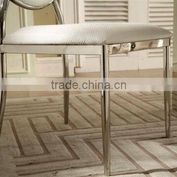 White Cover Silver Banquet Chair Wedding Chair photo-5