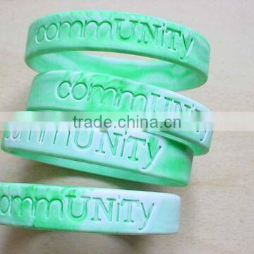 Debossed Ink Filled Silicone Rubber Bracelet photo-4