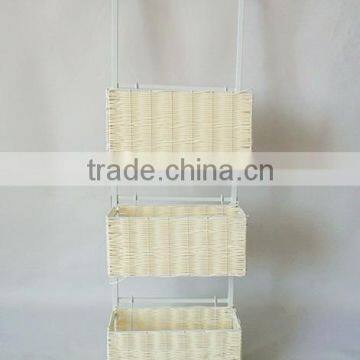 Upton Home Burnet White Over-the-Door 3-tier Storage Basket Set photo-2