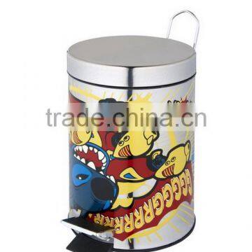 3L Small Cartoon Trash Can With Pedal photo-2