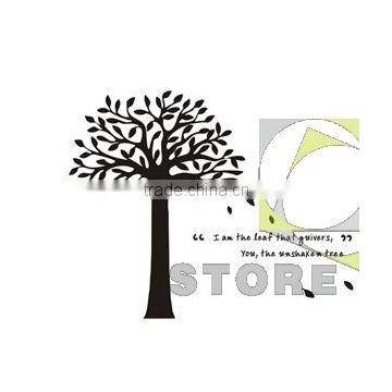 Black PVC Family Tree Self Adhesive Wall Decor Stickers