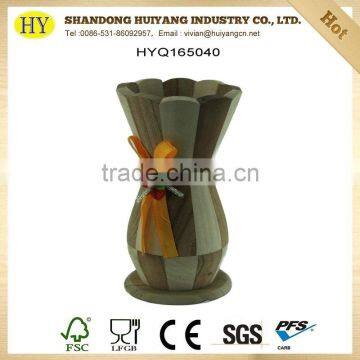 cheap custom unfinished wooden vase