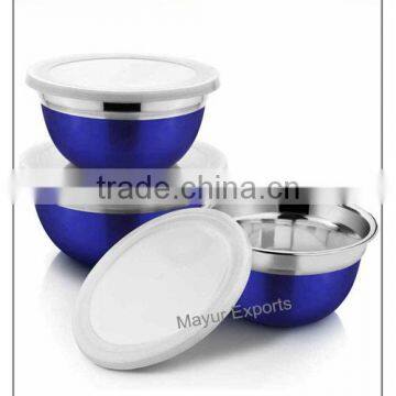 Stainless Steel Color Mixing Bowl With Lid photo-2