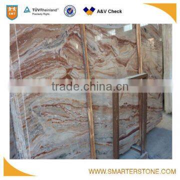 Red marble with random vein new cutted with own factory