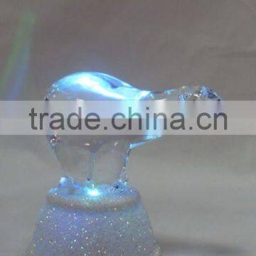 LED electronic light acrylic crystal polar bear animals toys