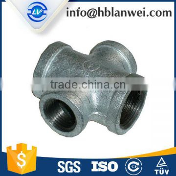 EN545 ductile iron cross electric galvanized cross Malleable Iron Pipe Fittings