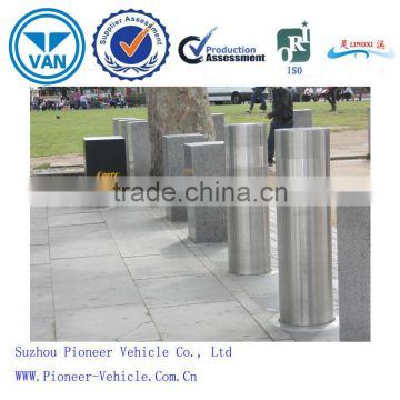 automatic rising stainless steel bollards with LED light and hydraulic system