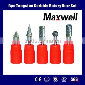 5pc Tungsten Carbide Rotary Burr Set