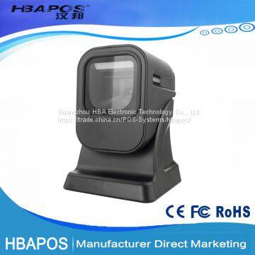 HBA-6100 Supermarket Cheap Desktop Omnidirectional Laser Barcode Scanner Rs232 photo-2