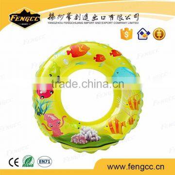 CE certificate Inflatable colorful customized Cartoon water baby swimming neck ring