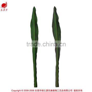 2017 hot sale leaves long and green leaves wall decoration leaves artificial leaves