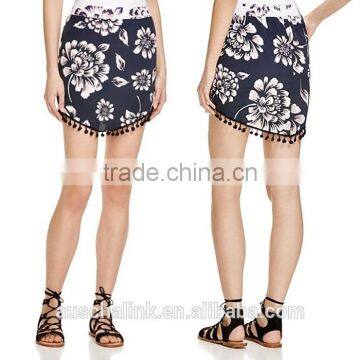 2016 Fashion Design Sexy Girls Wearing Mini Floral Print Skirts photo-3