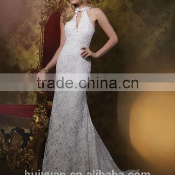 white full lace off shoulder A-line bridal chic wedding dresses