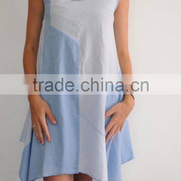 Ladies Asymmetrical Patch Dress