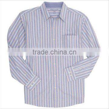 100% Cotton Men's Striped Dress Shirt