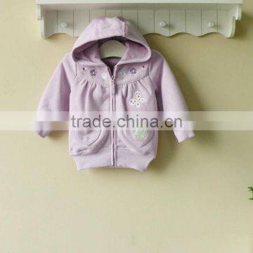 2013 baby clothing 100% cotton hooded jacket new arrival