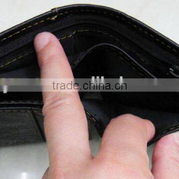 Fashion Golden Supplier Men Genuine Leather Black Luxury Wallet photo-2