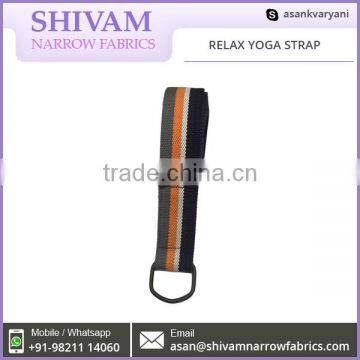 Different Color Relax Yoga Strap Are Made From Durable 100% Cotton