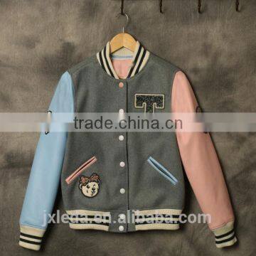 Custom Slim Fit Baseball Jacket for Woman photo-3