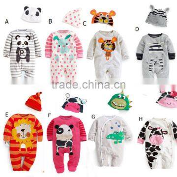 China supplier new baby clothes newborn 100% cotton baby winter romper long sleeve infants pyjamas import from china