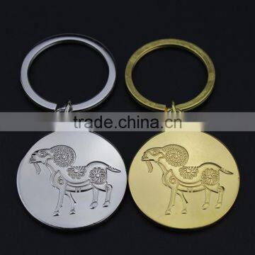 2015 souvenir keyring,alloy sheep keychains,cartoon goats pattern tag bag holders